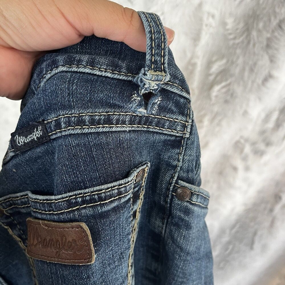 WRANGLER 1009MWWNS Retro Women's Mae Mid-Rise Wide Leg Trouser Jeans 9x34 - Picture 5 of 9
